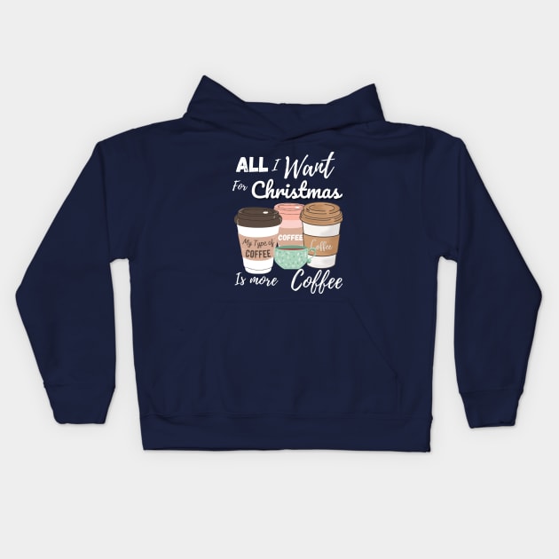 Christmas Coffee Kids Hoodie by Jimmynice